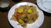 今日は栗ご飯
