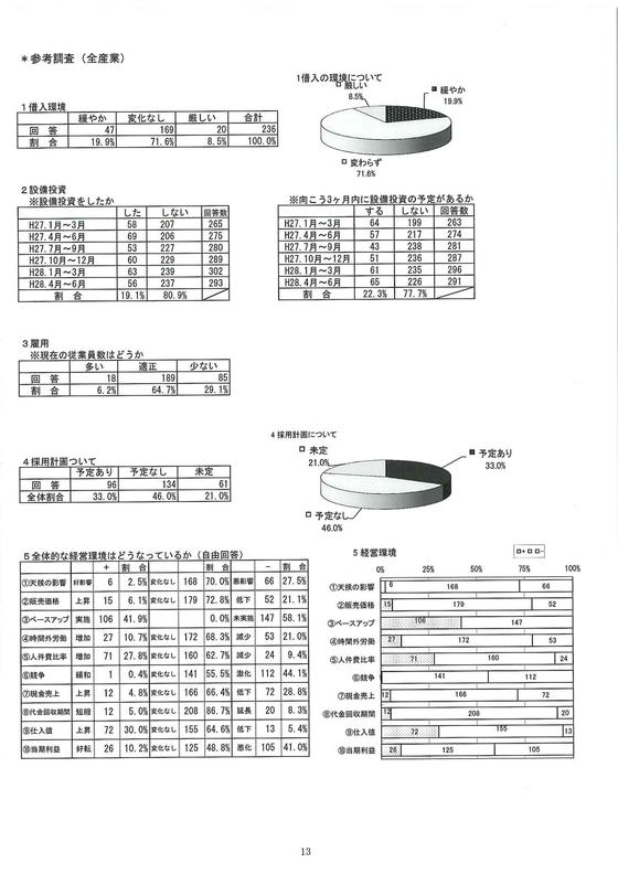 奥州市景気動向調査報告書（平成２８年７月）